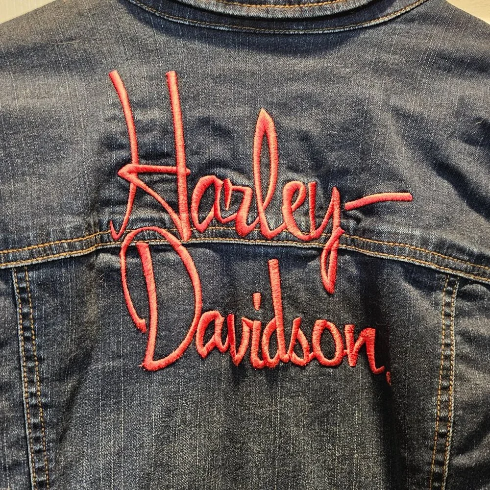 Harley-Davidson Embroidered Jean Jacket 2W - Picture 5 of 7